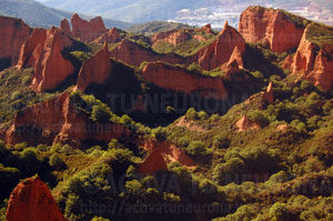 Las Médulas fueron explotadas por los romanos con el procedimiento de ruina montium. Credit: ACTIVATUNEURONA