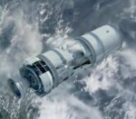 Simulación de la explosión de un satélite en el espacio. Credit. ESA