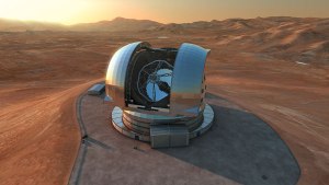 Recreación del futuro European Extremely Large Telescope (E-ELT). Credit: ESO