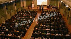 Aforo completo en la sala de conferencias de la Biblioteca de Bidebarrieta. Foto: © Izaskun Lekuona