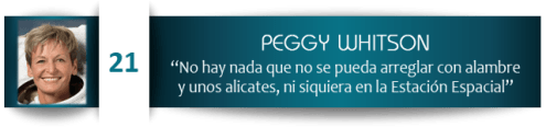 Peggy Whitson: “No hay nada que no se pueda arreglar con alambre y unos alicates, ni siquiera en la Estación Espacial”