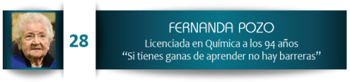 Fernanda Pozo, licenciada en química a los 94 años: “Si tienes ganas de aprender no hay barreras”